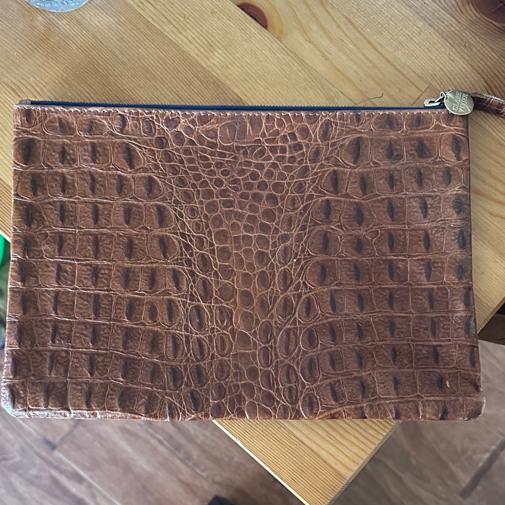 Clare V. Brown Crocodile Clutch